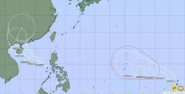 ダブル台風発生へ…気象庁の予想進路、米軍・ヨーロッパの見方　台風9号、10号に