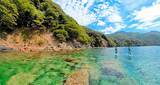 「エメラルド色の海、白い砂浜や洞窟…秘境巡るSUPツアー人気　福井県小浜市矢代「海底まで見えて感動した」」の画像1