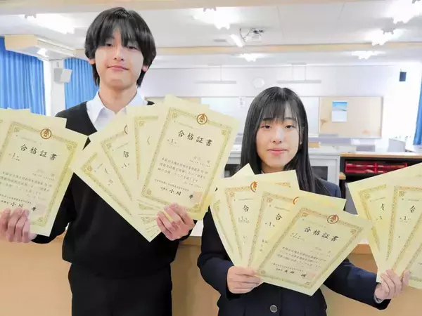 高校生の双子きょうだい、互いに切磋琢磨し全商検定で8冠　「妹を目標に続けられた」　福井県敦賀市