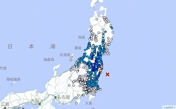 福島県で震度5弱の地震　宮城県と山形県、茨城県で震度3　各地の震度一覧　5月22日気象庁発表