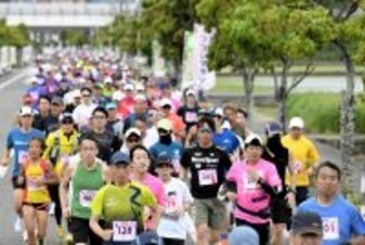 初夏の美浜町、鯖江市をランナー駆ける　五木ひろしふるさとマラソンに1721人、鯖江つつじマラソンは2155人