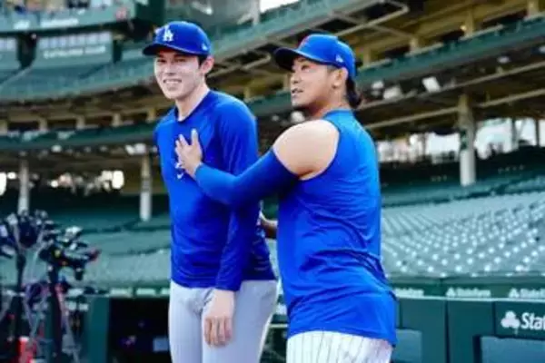 今永昇太、佐々木朗希に「顔ちっちゃ！」　いきなりイジリ炸裂…試合前に談笑、WBCでは同僚