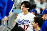 「大谷翔平、代打送られ途中交代　2戦ぶり安打、直前には死球…ド軍8回までに大量13失点」の画像1
