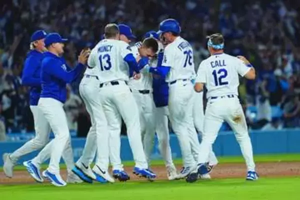 ド軍劇的サヨナラ！　テオが殊勲打、欠場した大谷翔平も輪に加わる…明日の出場は再度判断か
