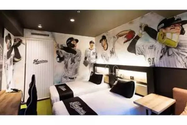 「ロッテシティホテル錦糸町「マリーンズルーム」の内装変更　限定作成の壁画…宿泊者だけの特権」の画像