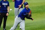 「大谷翔平、17日ぶりキャッチボール実施　グラブ持ちグラウンド登場…敵地ファンから歓声」の画像1