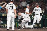 「甲子園怒号、森下翔太の死球に騒然　左手首に直撃か→まさかの交代、31HRはセ1位」の画像1