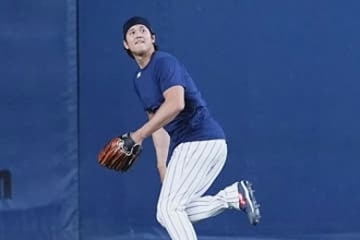 大谷翔平、センター守備で軽快な動き　50分間で28度の守備機会…華麗な背走キャッチも披露