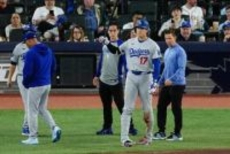 大谷翔平にヒヤリも…ロバーツ監督が“軽傷”強調「左腕で良かった」　9日に先発登板