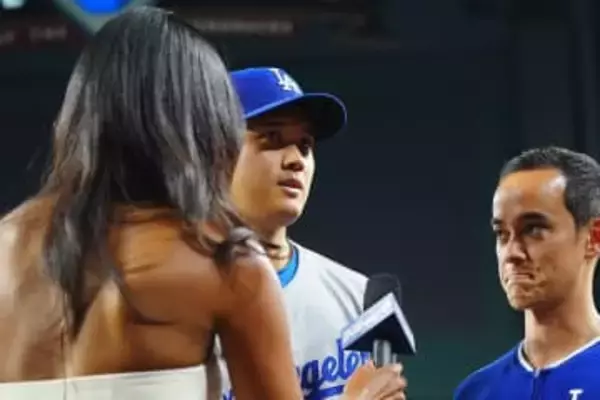 大谷＆朗希に挟まれ「変な気分」　思わずタジタジ…「お久しぶり」人物に爆笑