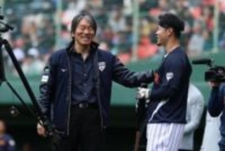 侍J合宿を激励…松井秀喜氏が取材対応　佐藤輝明＆牧秀悟らの打撃に熱視線