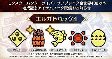 「モンスターハンターライズ：サンブレイク」が全世界販売本数400万本達成！記念アイテムパック配信決定