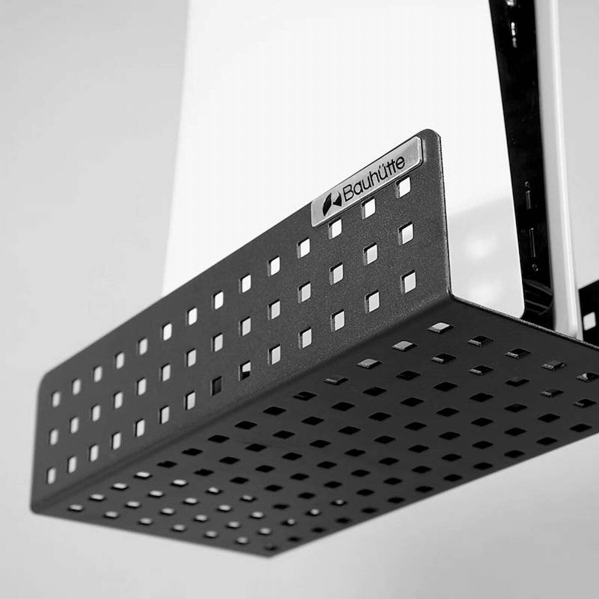 置き場所に困る大型ゲーム機をデスク下に！Bauhutteから「UNDER DESK GAMING RACK」が登場！