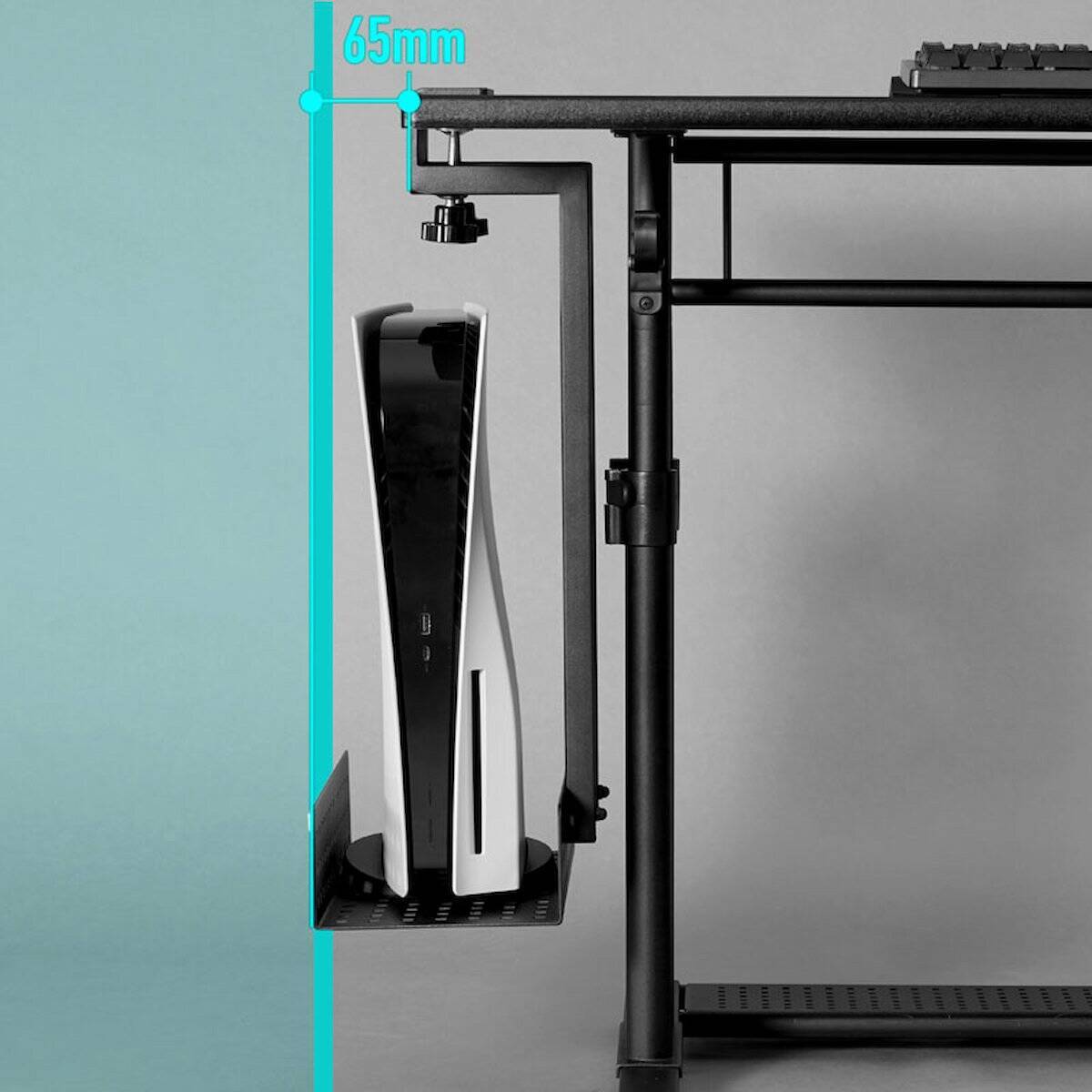 置き場所に困る大型ゲーム機をデスク下に！Bauhutteから「UNDER DESK GAMING RACK」が登場！