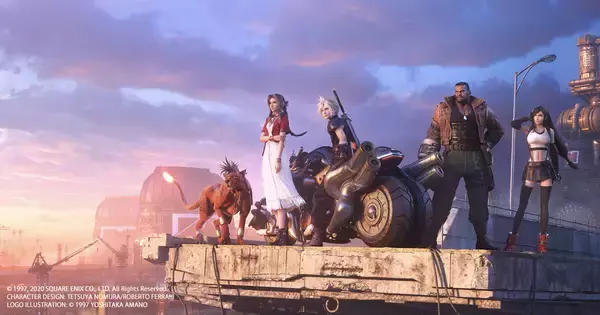 「ファイナルファンタジーVII リメイク」メインキャラクターが描かれた新キービジュアル公開！