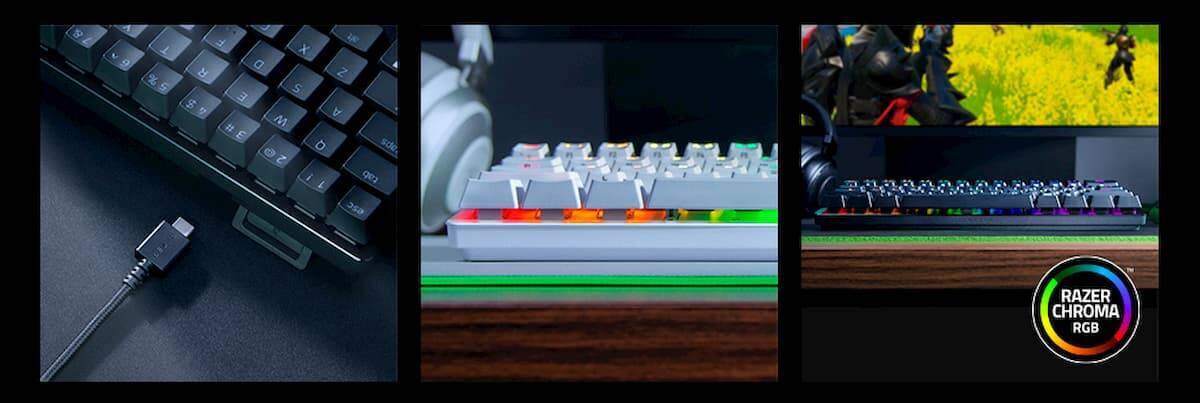 Razerがファンクションキー、テンキーレスで60%小型のゲーミングキーボード「Razer Huntsman Mini」発表