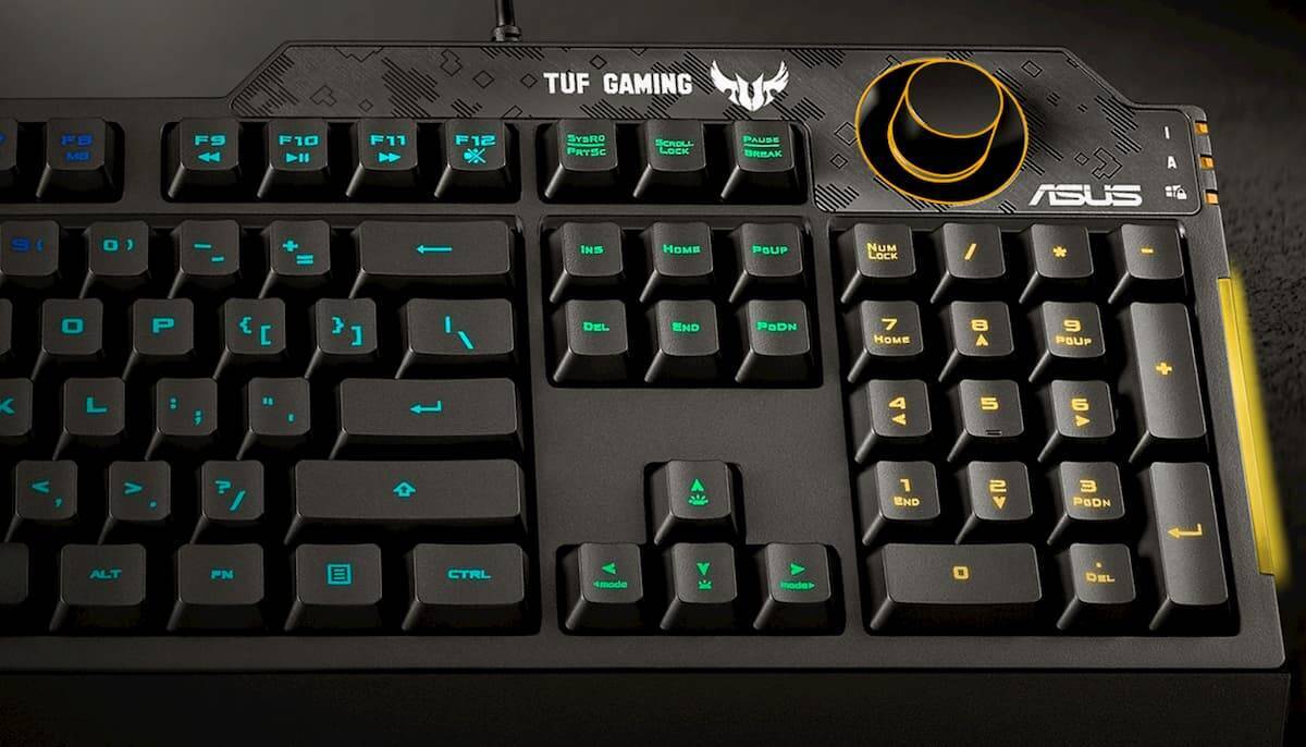 直感的にボリューム調整が出来る耐水性にも優れたゲーミングキーボード ASUS「TUF Gaming K1」発表