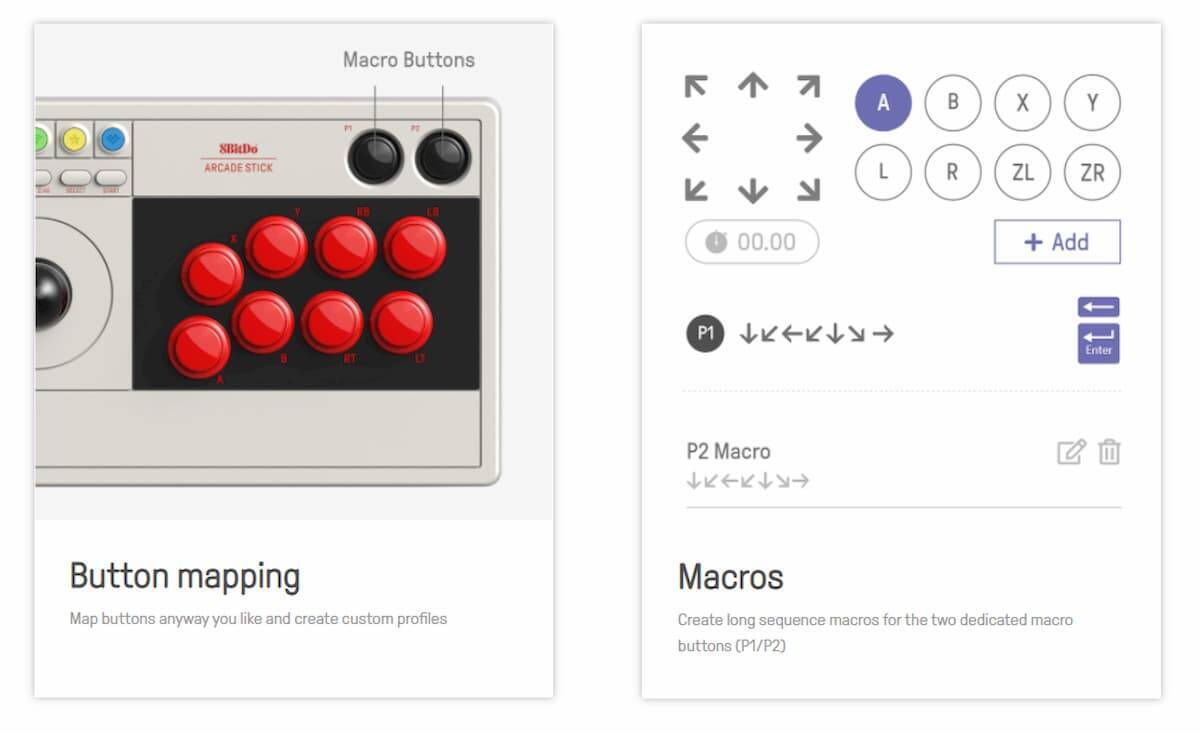 Nintendo SwitchとPCに3つの方式で接続できるアケコン「8BitDo Arcade Stick」発表！