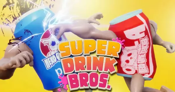 「世界一の飲み物を決める！拳で！シュールな格ゲー「SUPER DRINK BROS.」のアルファ版配信開始！」の画像