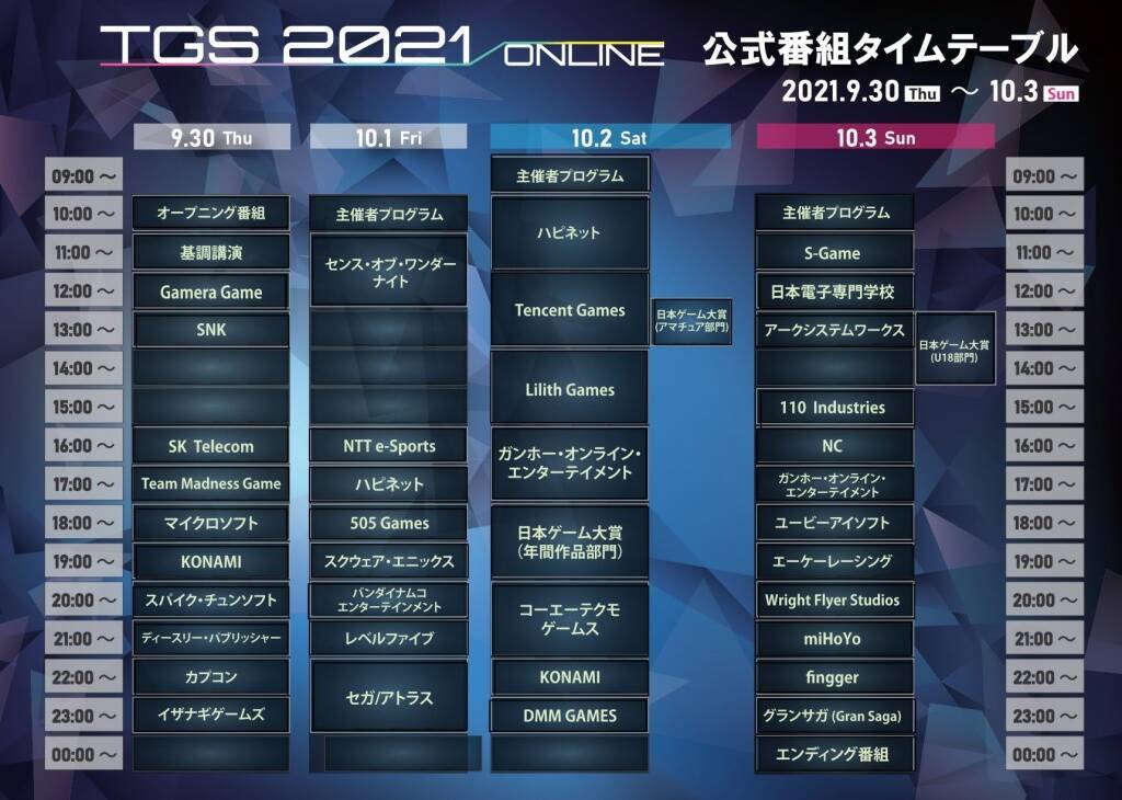 「東京ゲームショウ2021 オンライン」が遂に開幕！最新情報満載の4日間を見逃すな！