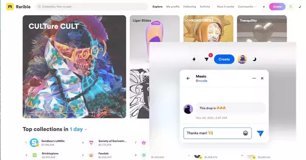 仮想通貨のWalletアドレスでDM可能！NFTマーケットプレイスRaribleがメッセージ機能導入へ
