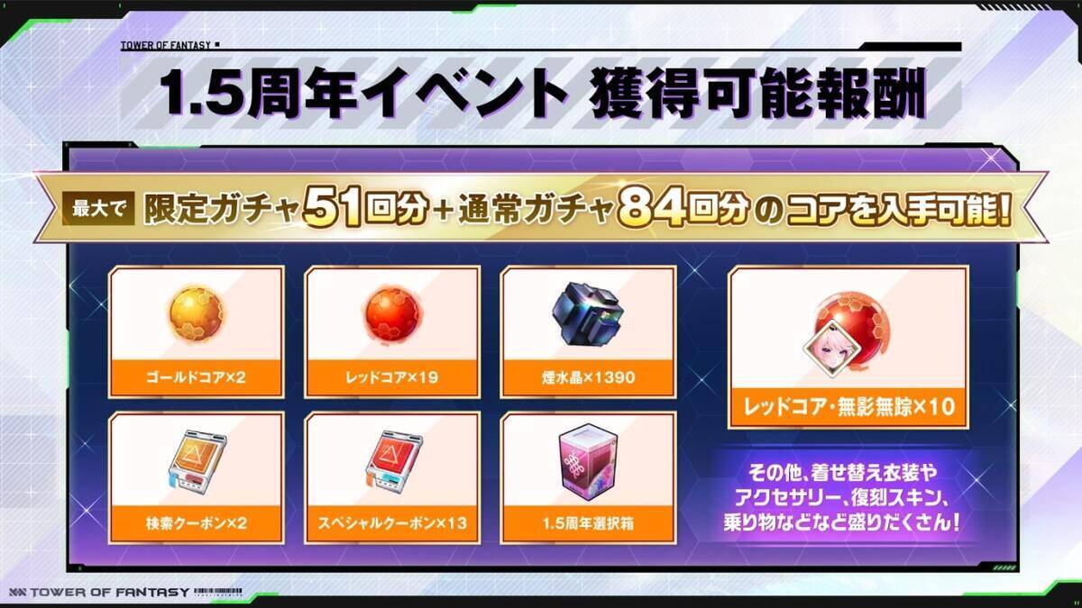 「Tower of Fantasy(幻塔)」と「エヴァンゲリオン」コラボの続報が発表！最新アップデートVer.3.6「九舟遠望」や1.5周年記念イベントの詳細も