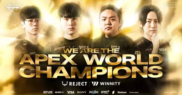 REJECT WINNITYがApex Legendsの世界大会「ALGS Year4 Split1 Playoffs」で優勝！APAC North初の快挙