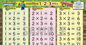 マインクラフトで算数をマスター！「マインクラフトでおふろスタディ かけざん九九ひょう＆算数ポスター」発売決定