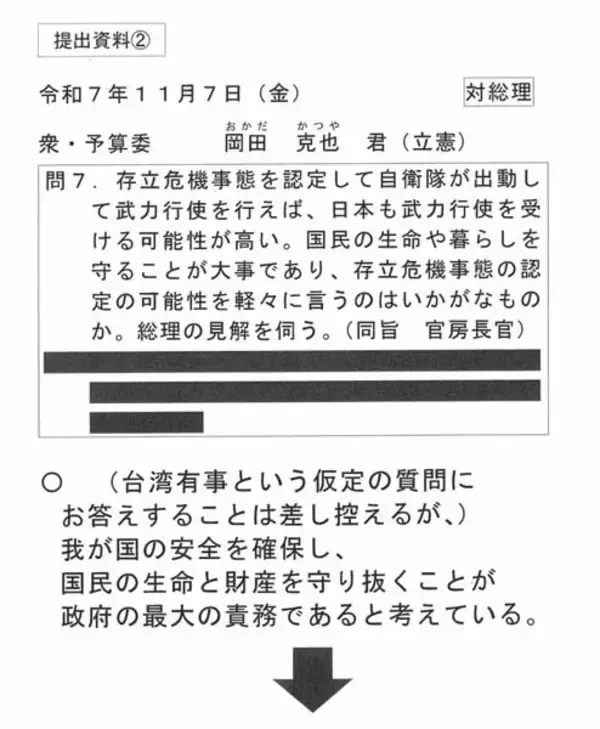 やはり暴走だった高市答弁…「台湾有事」は官僚ペーパーにはなかった！政府が質問趣意書に異例回答のワケ