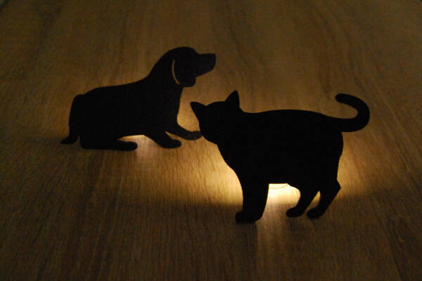 犬派も猫派も大満足の間接照明 セリアの Ledシルエットウォールライト 犬 Ledシルエットウォールライト 猫 19年3月11日 エキサイトニュース
