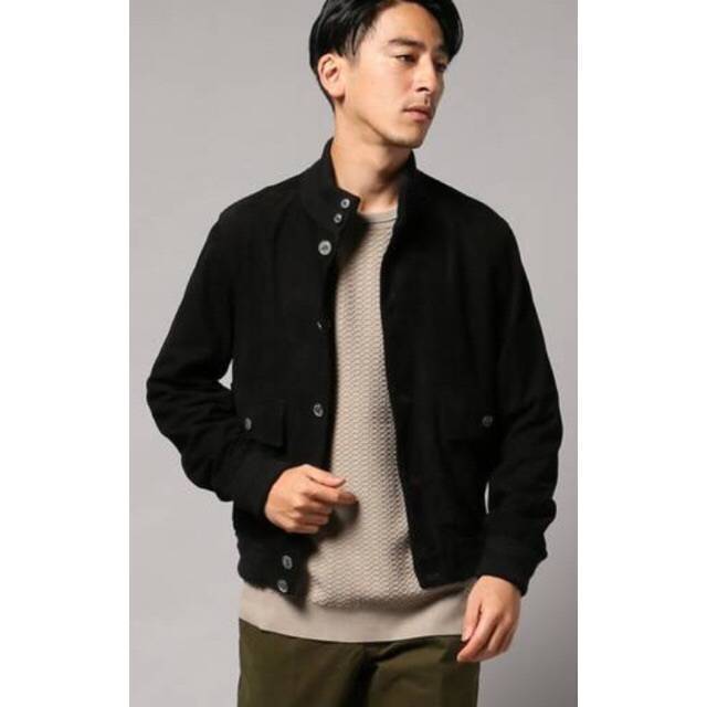 SCHOTT×EDIFICE 捕れ 別注スナップボタンレザーカーディガン