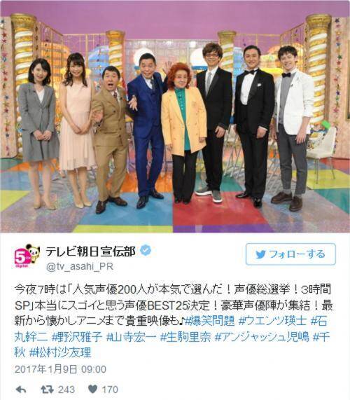 1位は圧倒的なポイントで山寺宏一さん 人気声優0人が本気で選んだ本当にスゴイと思う声優best25 17年1月9日 エキサイトニュース