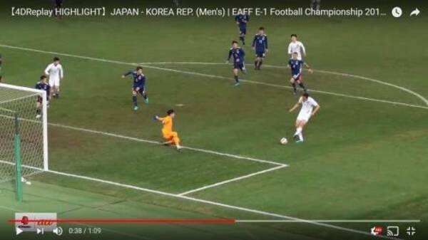 サッカー日本代表の試合中継で ゲームみたい なリプレイ映像が話題に スタジアムでも未来を感じる光景が 17年12月19日 エキサイトニュース
