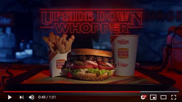 バーガーキング ストレンジャー シングス Upside Down Whopper 19年6月14日 エキサイトニュース