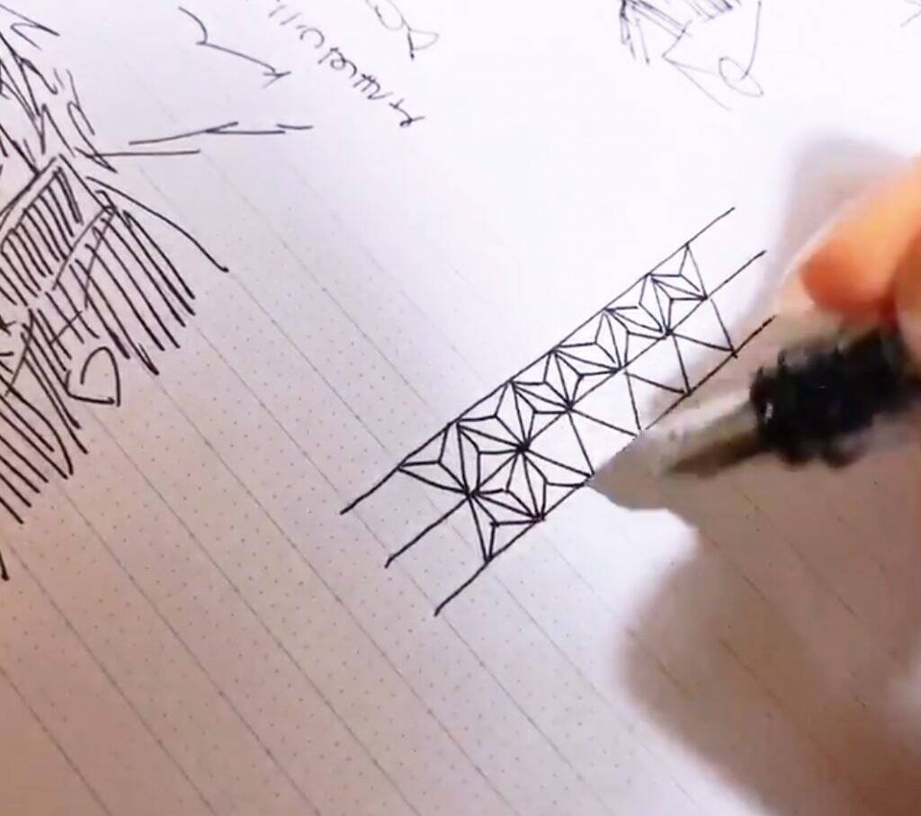 麻の葉紋様の簡単な描き方 動画ツイートに こんな描き方があったとは 物凄く綺麗 感動の声多数 19年8月22日 エキサイトニュース