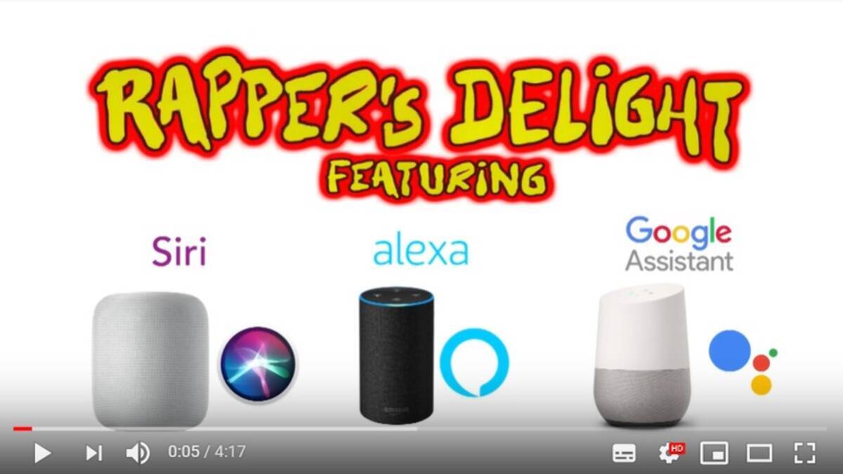 Siriとalexaとgoogleアシスタントが夢の共演 シュガーヒル ギャングの Rapper S Delight を熱唱 19年9月7日 エキサイトニュース