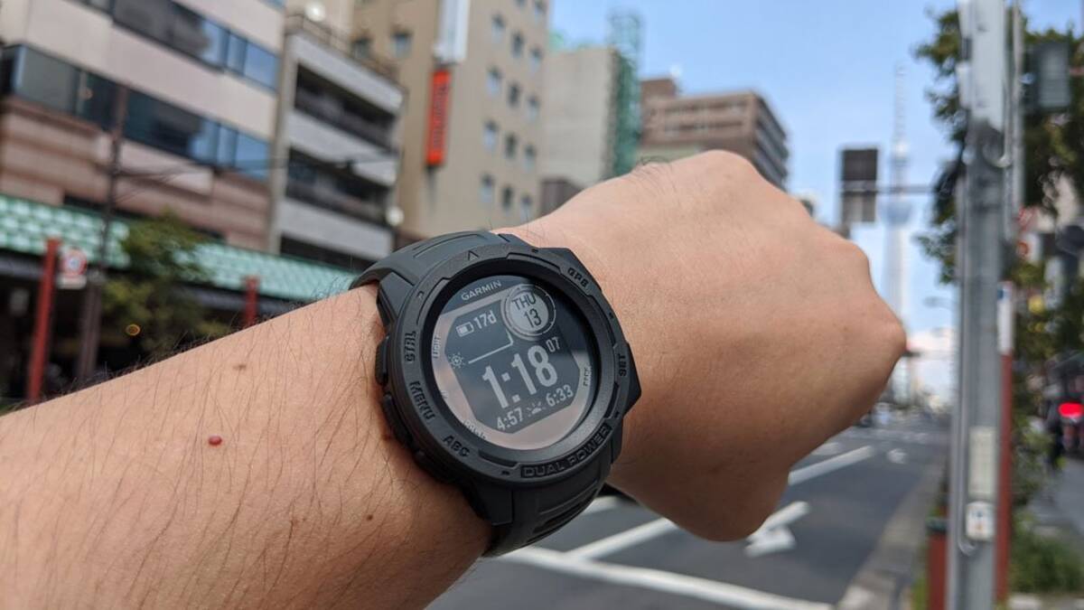 最長54日間のバッテリー寿命 Garminのgpsウォッチ Instinct Dual Power のソーラー充電機能を検証 年9月2日 エキサイトニュース