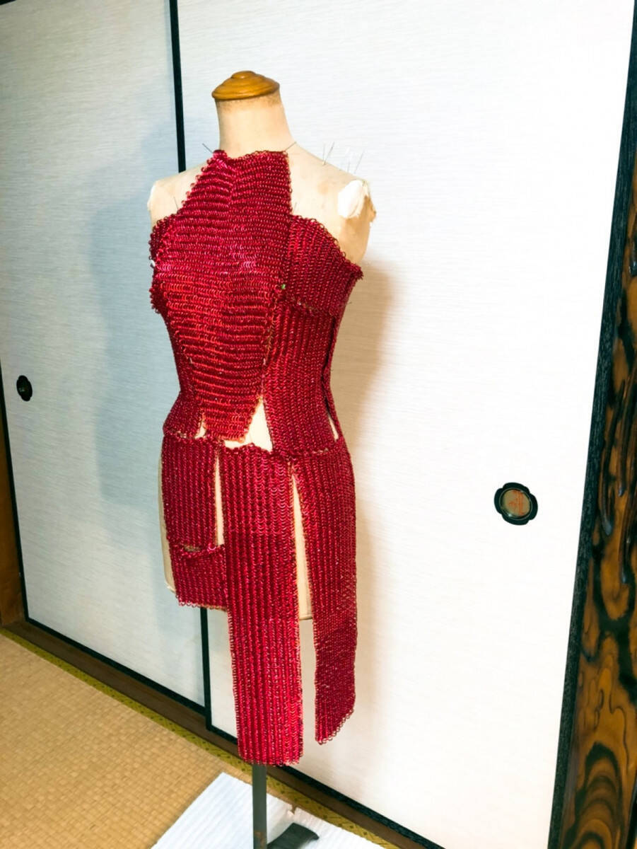 めちゃくちゃ素敵 美しすぎる鎖帷子 金沢美大生の卒業制作アルミ製の真紅のドレスに驚きの声 年12月日 エキサイトニュース 2 3