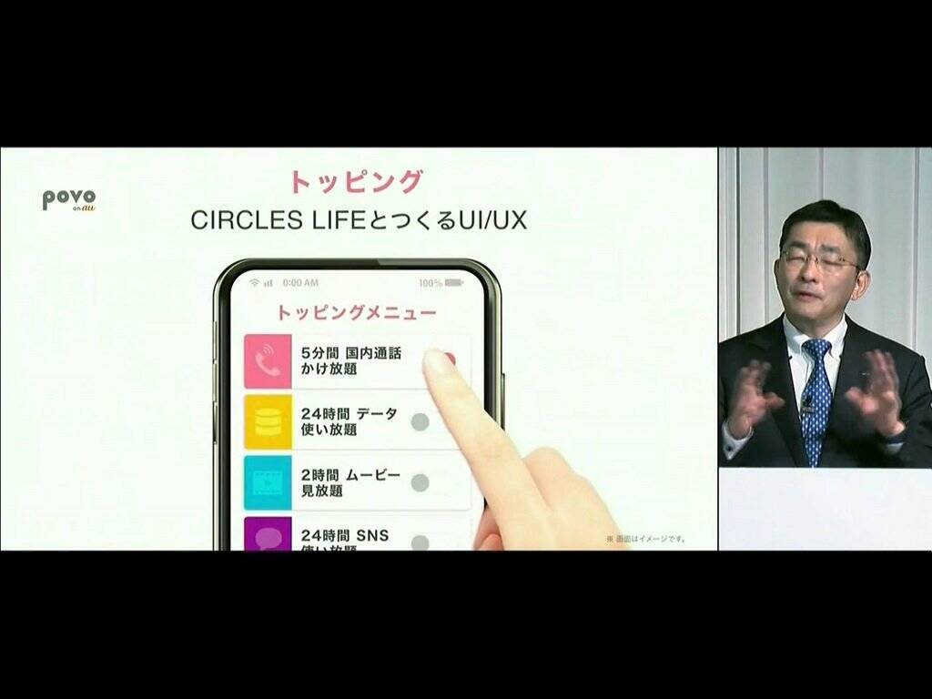 Auが3キャリア最安値 20gb 2480円 でオプション追加可能な新料金 Povo を発表 4g 5g共通のデータ使い放題プランとuq小中容量プランの新料金も提供開始へ 2021年1月13日 エキサイトニュース