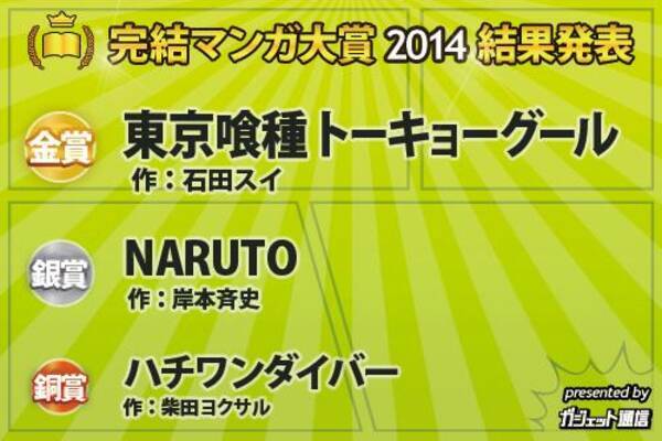 完結マンガ大賞14 発表 グランプリは 東京喰種トーキョーグール 石田スイ 全14巻 14年12月15日 エキサイトニュース