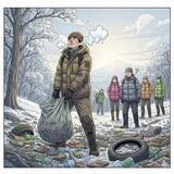 「氷点下の韓国でゴミを拾う外国人ー無言の背中が語る「徳」の姿に、見て見ぬふりの通行人の心も動かされる」の画像1