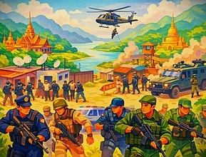 カンボジア・ラオス合同掃討　国境無法地帯阻止し3万人被害の詐欺網壊滅へ