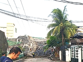フィリピン・アンヘレスでホテル崩壊、大雨による地盤沈下原因か 日本人も利用の安宿