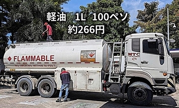 フィリピン燃料価格、全国で再び大幅値上げ　軽油1リットル100ペソ・約266円