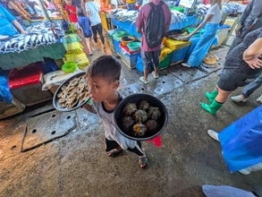 ダバオ市トリル公設市場、熱帯の活気！ 庶民の台所、豊かな海の幸と大地の恵み