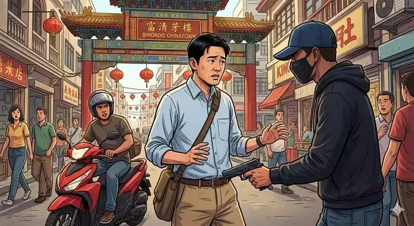 マニラの中華街で邦人強盗被害　拳銃突きつけられ貴重品奪われる　犯人2人はバイクで逃走