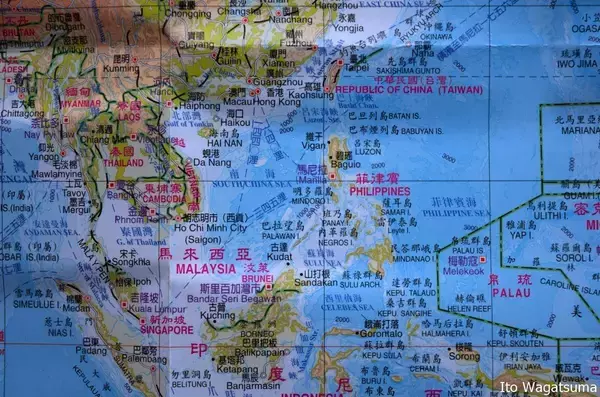 「【アセアン】台湾の世界地図で南シナ海はどのように描かれているのか？」の画像