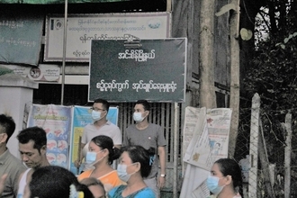 【ミャンマー】クーデター政権が任命の区長　認めないと市民が抗議