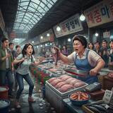 「「買わないと許さん」韓国市場で横行する強制購入。勝手に魚を捌き、包丁片手に迫る悪質商法」の画像1