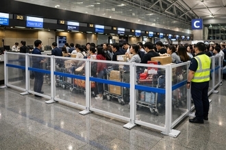 悪質な列割り込み中国人転売ヤー撃退用！ 規制板設置へ　韓国仁川空港